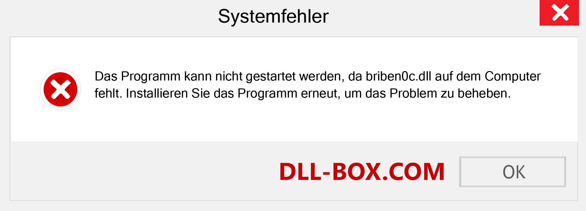 briben0c.dll-Datei fehlt?. Download für Windows 7, 8, 10 - Fix briben0c dll Missing Error unter Windows, Fotos, Bildern