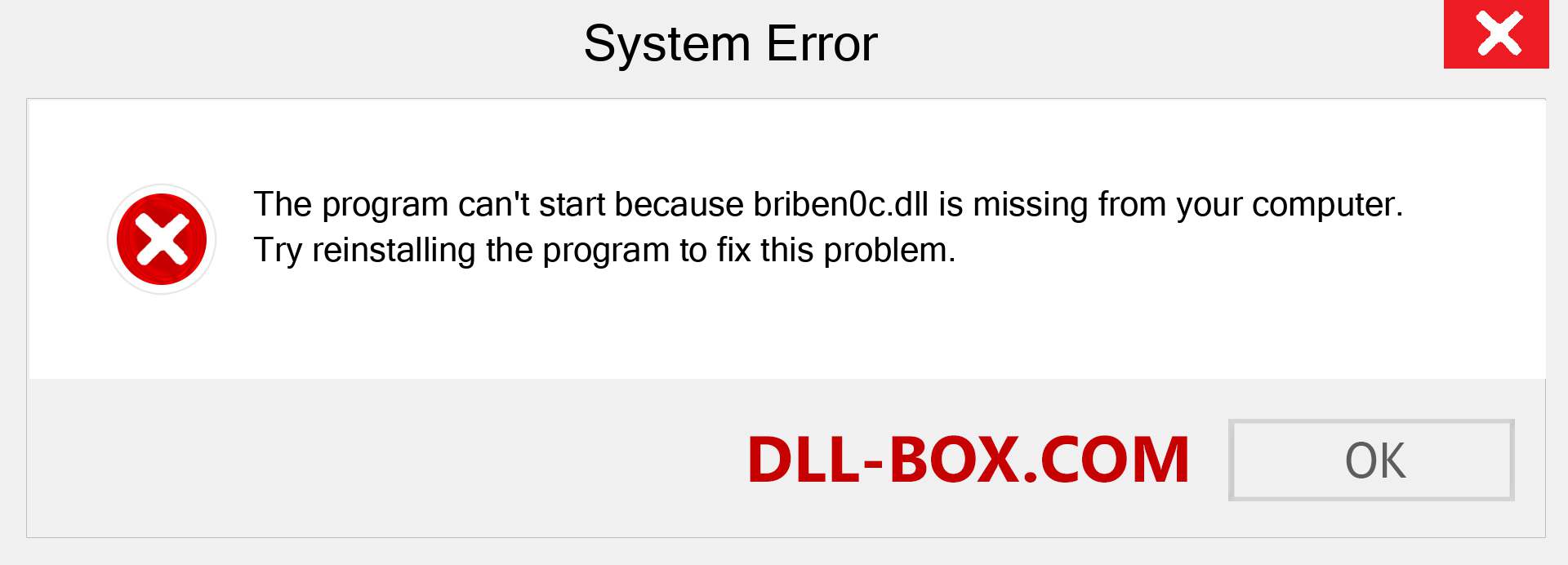  briben0c.dll file is missing?. Download for Windows 7, 8, 10 - Fix  briben0c dll Missing Error on Windows, photos, images